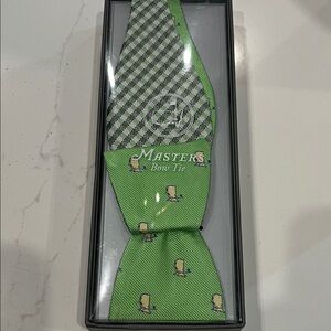 Masters Green and Black Checkered Bow Tie